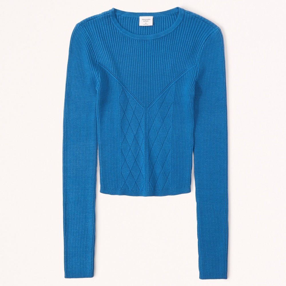 Abercrombie & Fitch corset ribbed sweater top — new with tags
